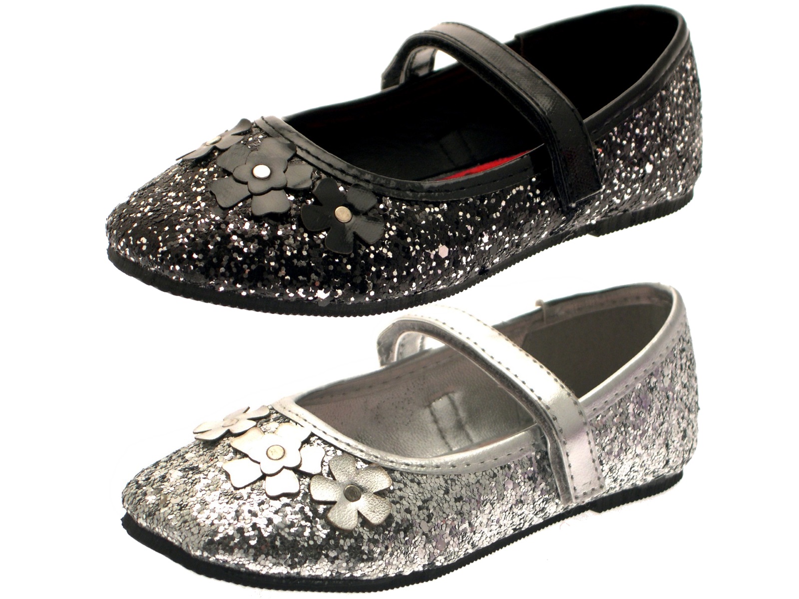 kids silver pumps